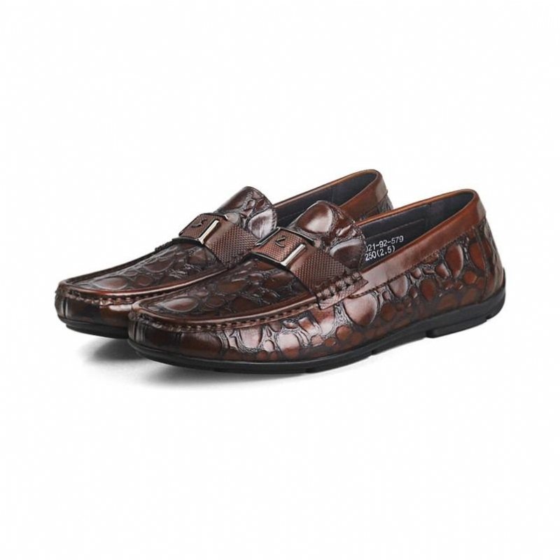 Ανδρικά Loafers Exotic Chic Crocflex Slip-on Loafer Παπούτσια - Κόκκινο 2