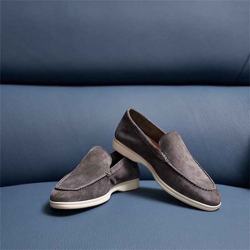 Ανδρικά Loafers Δερμάτινα - Γκρι