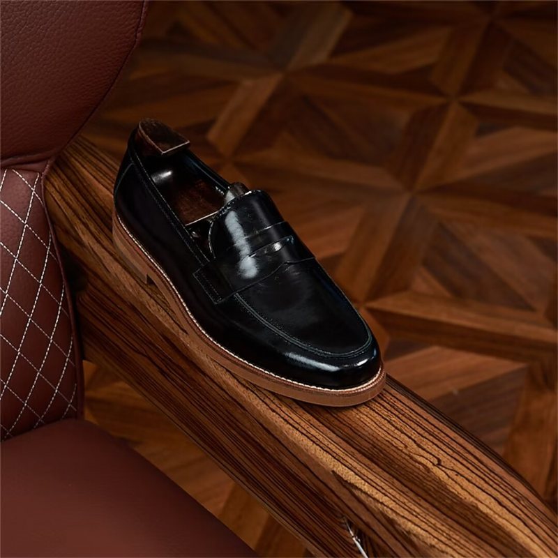 Ανδρικά Loafers Δερμάτινα - Μαύρο