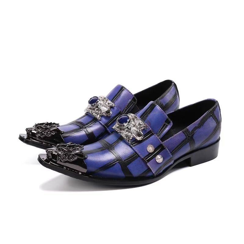 Ανδρικά Loafers Δερμάτινα Slip-on - Μωβ