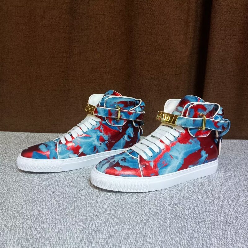 Ανδρικά Sneakers Streetwise Graffiti Δερμάτινα Ψηλά Μπλουζάκια - Κόκκινο