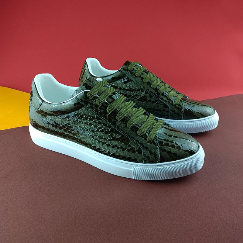 Ανδρικά Sneakers Με Κορδόνια Υφή - Πράσινο