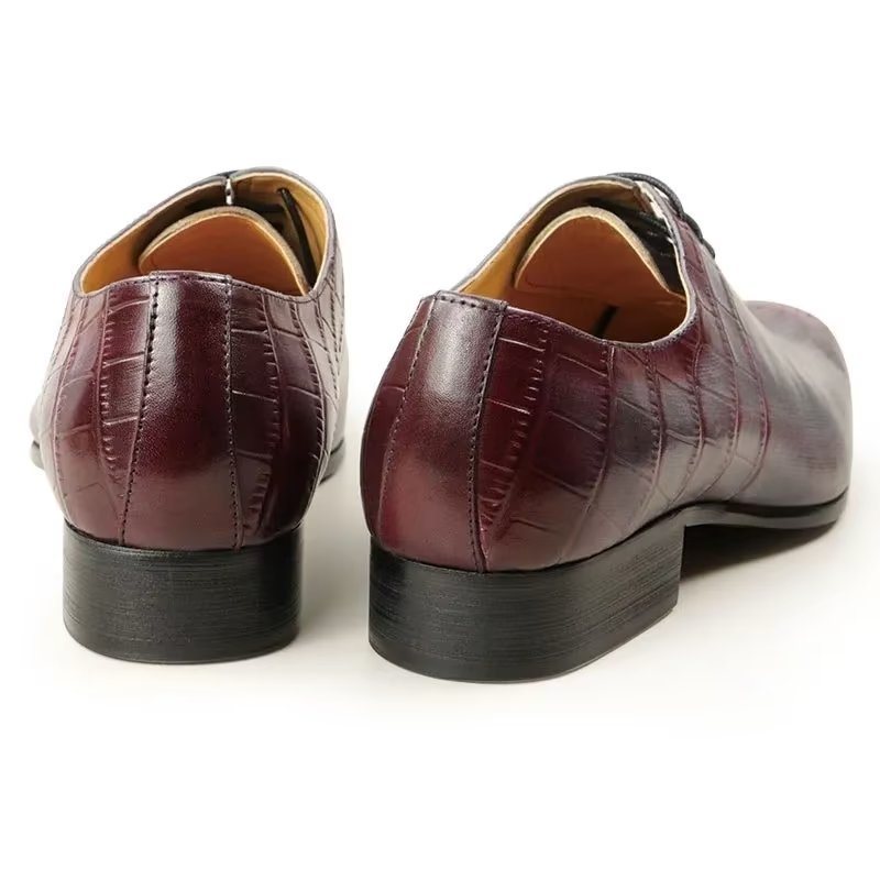 Ανδρικά Επίσημα Παπούτσια Chic Brogue Δερμάτινα Νυφικά - Κόκκινο