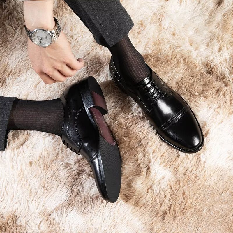 Ανδρικά Επίσημα Παπούτσια Chic Derbies Φόρεμα - Μαύρο 