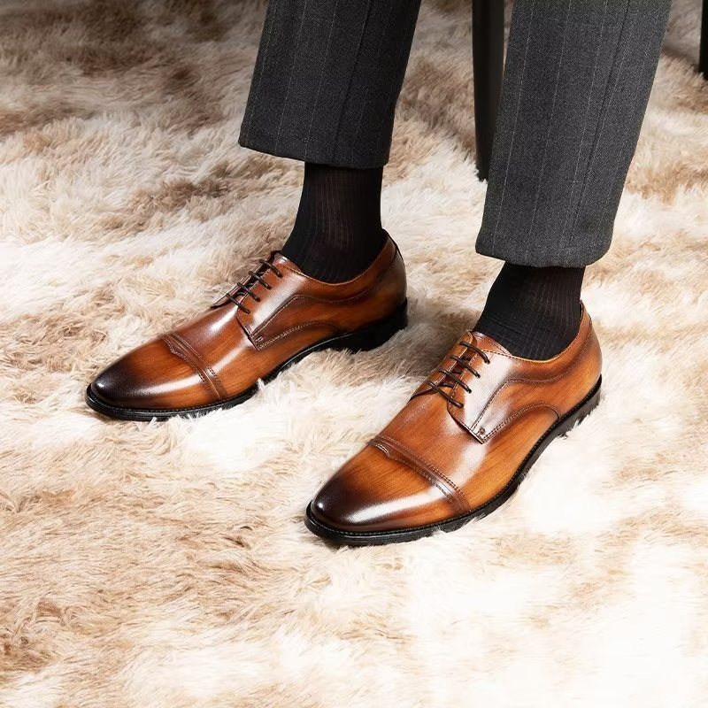 Ανδρικά Επίσημα Παπούτσια Chic Derbies Φόρεμα - Καφές