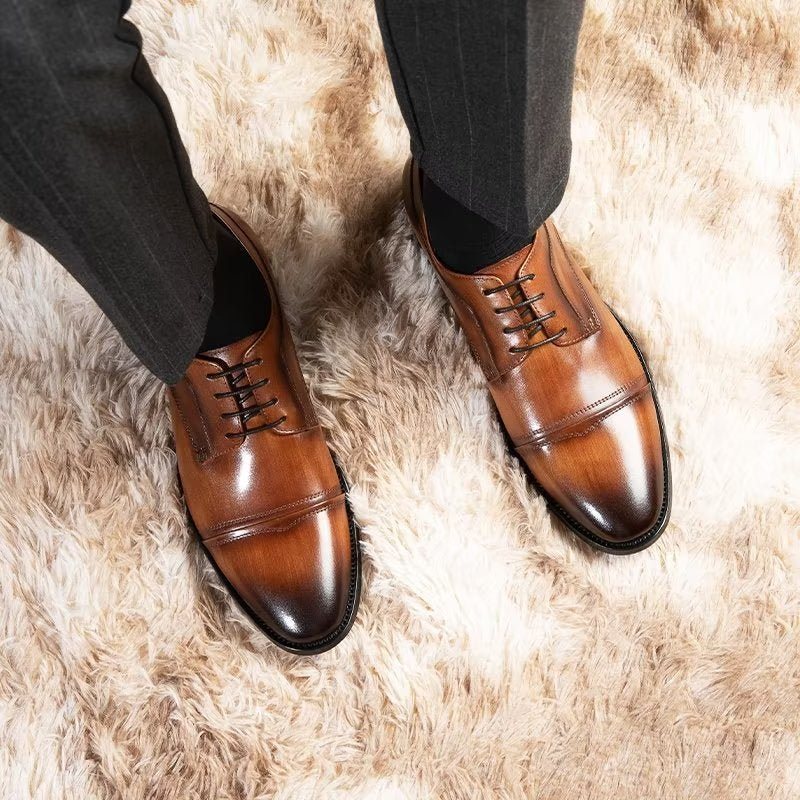 Ανδρικά Επίσημα Παπούτσια Chic Derbies Φόρεμα - Καφές