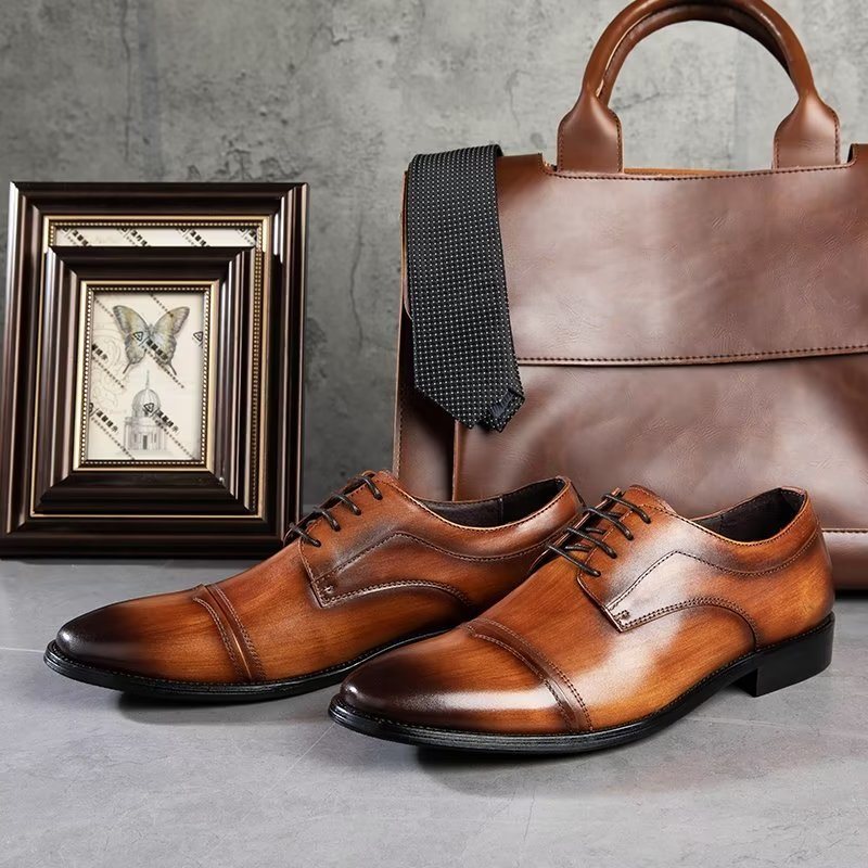 Ανδρικά Επίσημα Παπούτσια Chic Derbies Φόρεμα - Καφές