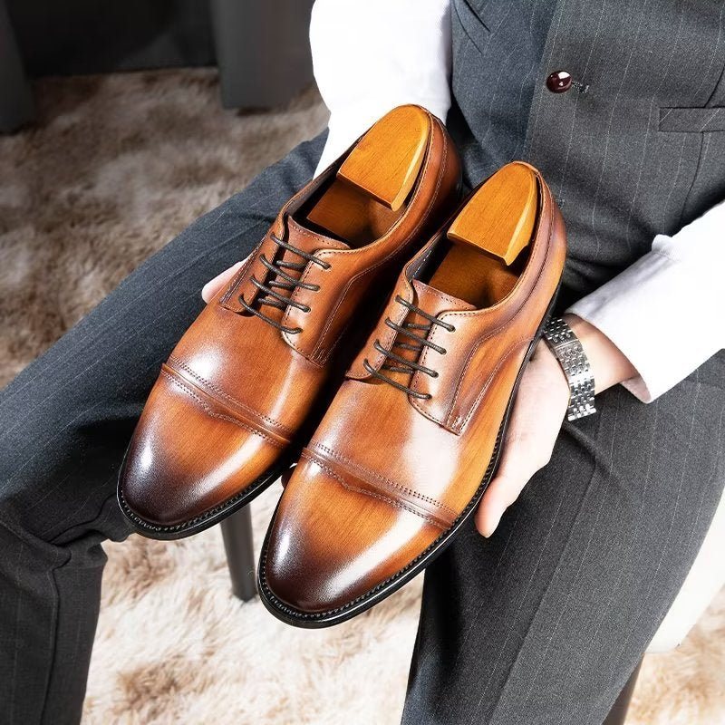 Ανδρικά Επίσημα Παπούτσια Chic Derbies Φόρεμα - Καφές