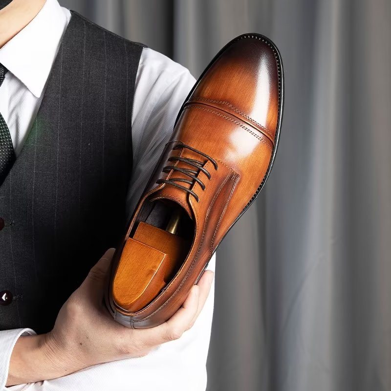 Ανδρικά Επίσημα Παπούτσια Chic Derbies Φόρεμα - Καφές