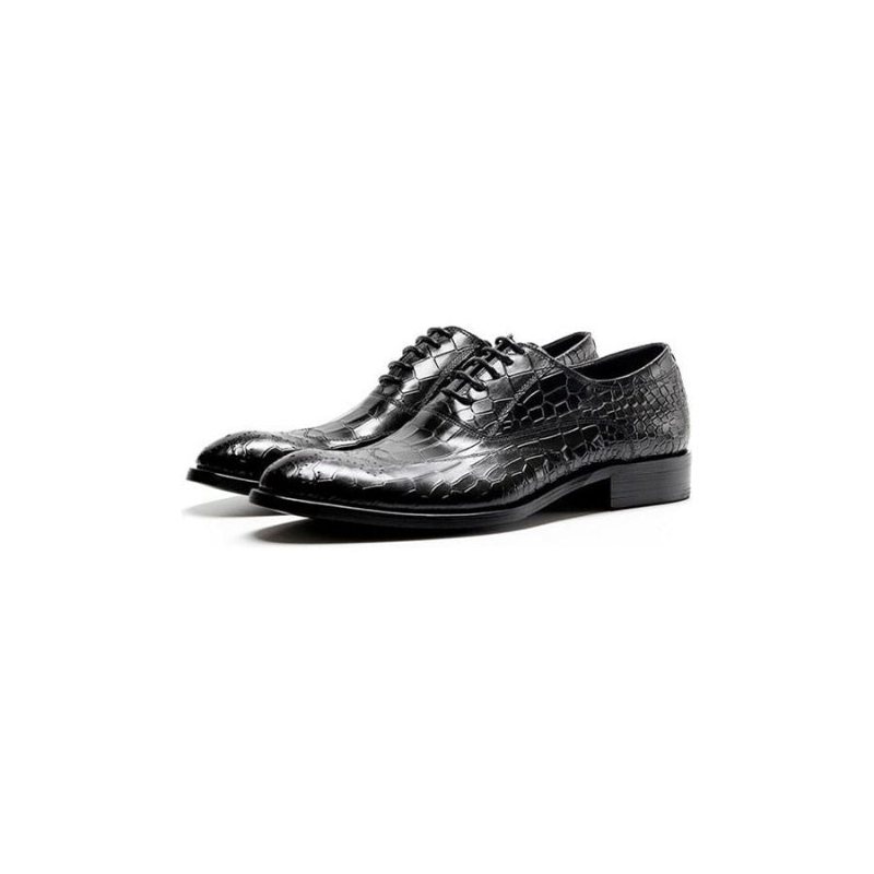 Ανδρικά Επίσημα Παπούτσια Classic Lace Up Oxford Φόρεμα - Μαύρο