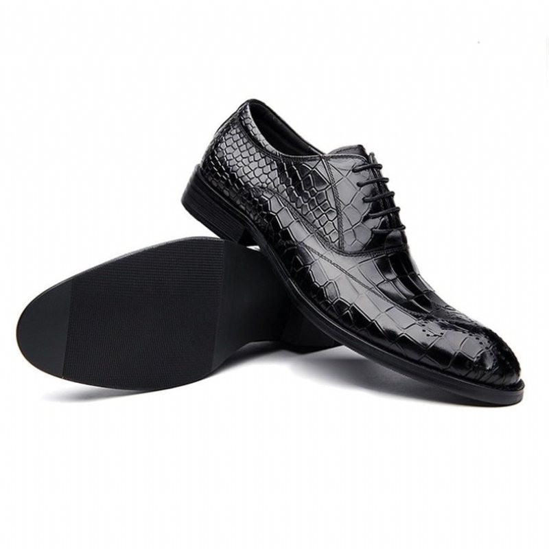 Ανδρικά Επίσημα Παπούτσια Classic Lace Up Oxford Φόρεμα - Μαύρο