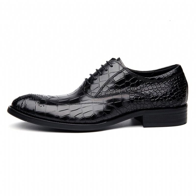 Ανδρικά Επίσημα Παπούτσια Classic Lace Up Oxford Φόρεμα - Μαύρο