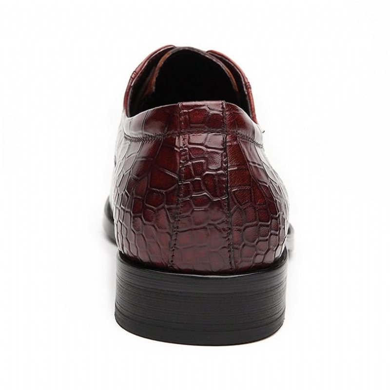 Ανδρικά Επίσημα Παπούτσια Classic Lace Up Oxford Φόρεμα - Κόκκινο