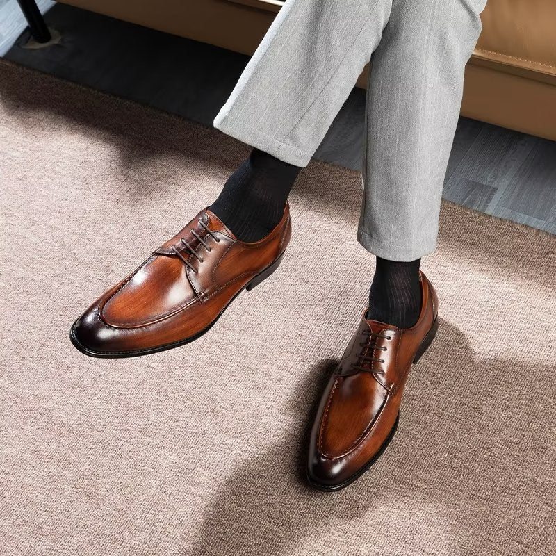 Ανδρικά Επίσημα Παπούτσια Lace-up Derbies Dress - Καφές