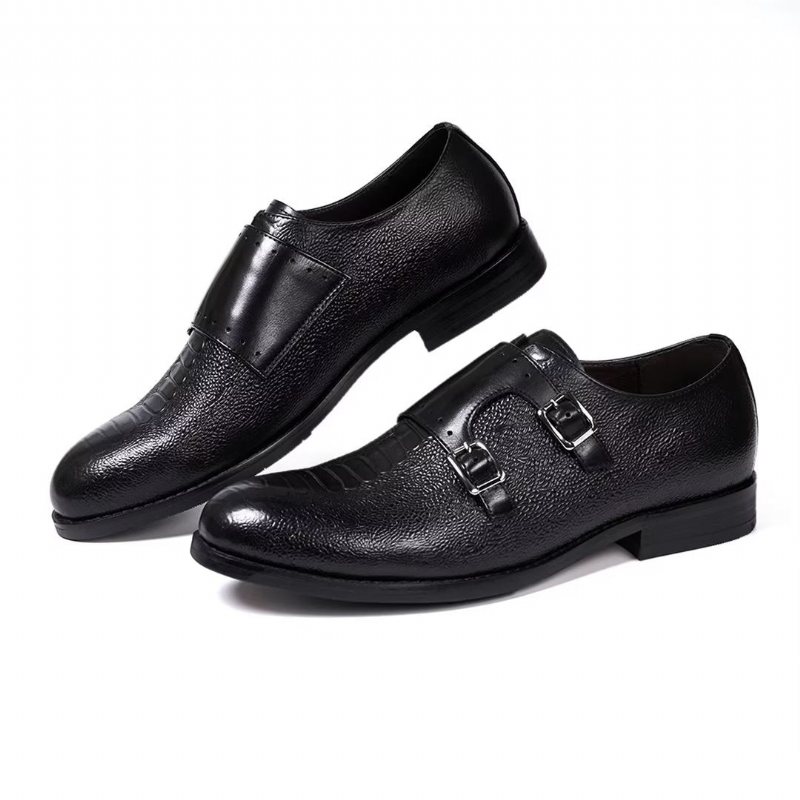 Ανδρικά Επίσημα Παπούτσια Δερμάτινα Executive Slip-on - Μαύρο