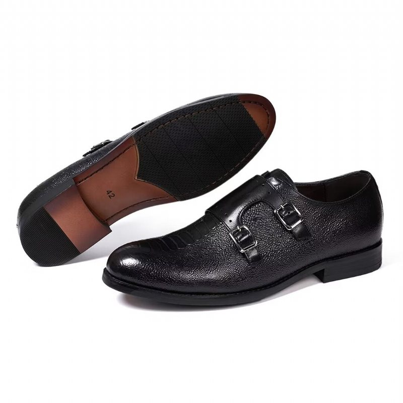 Ανδρικά Επίσημα Παπούτσια Δερμάτινα Executive Slip-on - Μαύρο