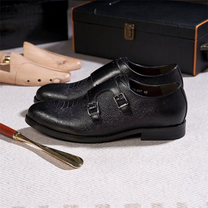 Ανδρικά Επίσημα Παπούτσια Δερμάτινα Executive Slip-on - Μαύρο