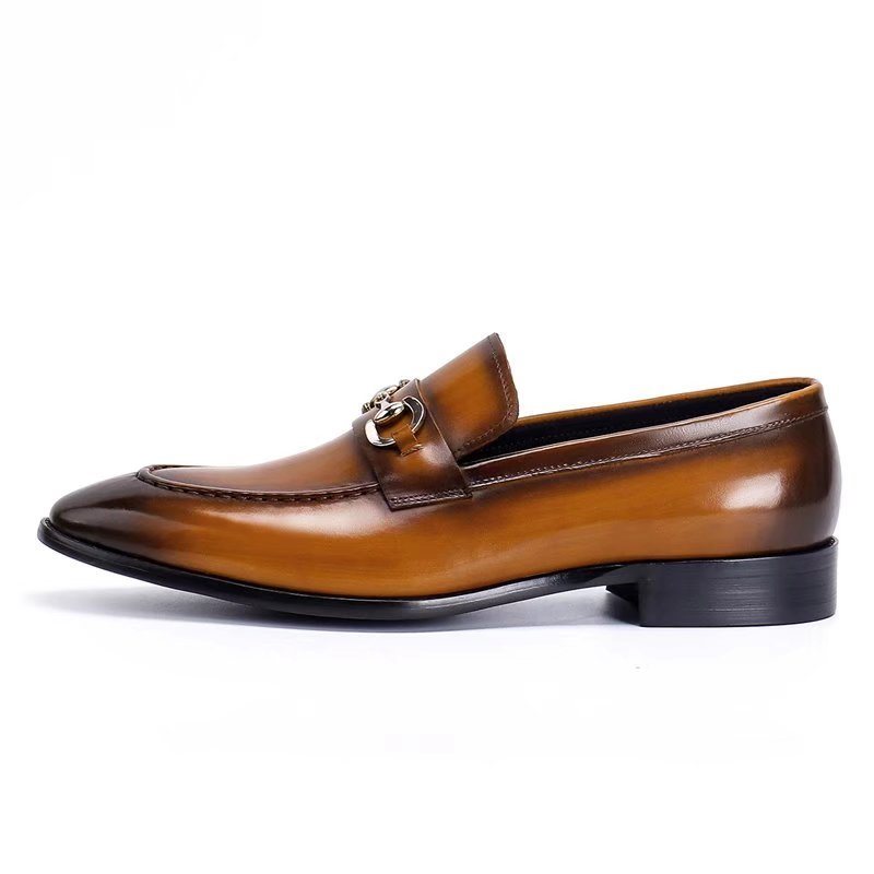 Ανδρικά Επίσημα Παπούτσια Δερμάτινα Slip-on Loafers - Καφές