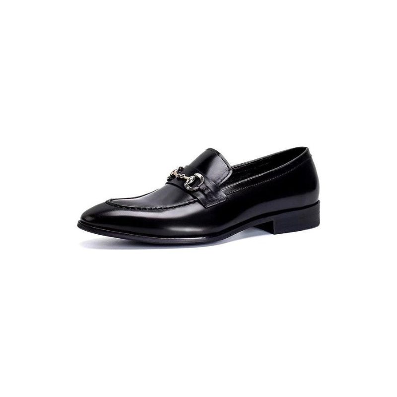 Ανδρικά Επίσημα Παπούτσια Δερμάτινα Slip-on Loafers - Μαύρο