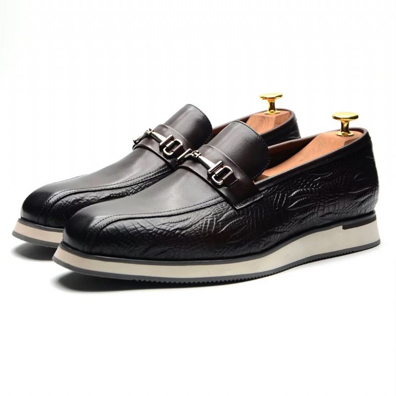 Ανδρικά Επίσημα Παπούτσια Διαχρονικά Elegance Slip-on Φόρεμα - Καφές