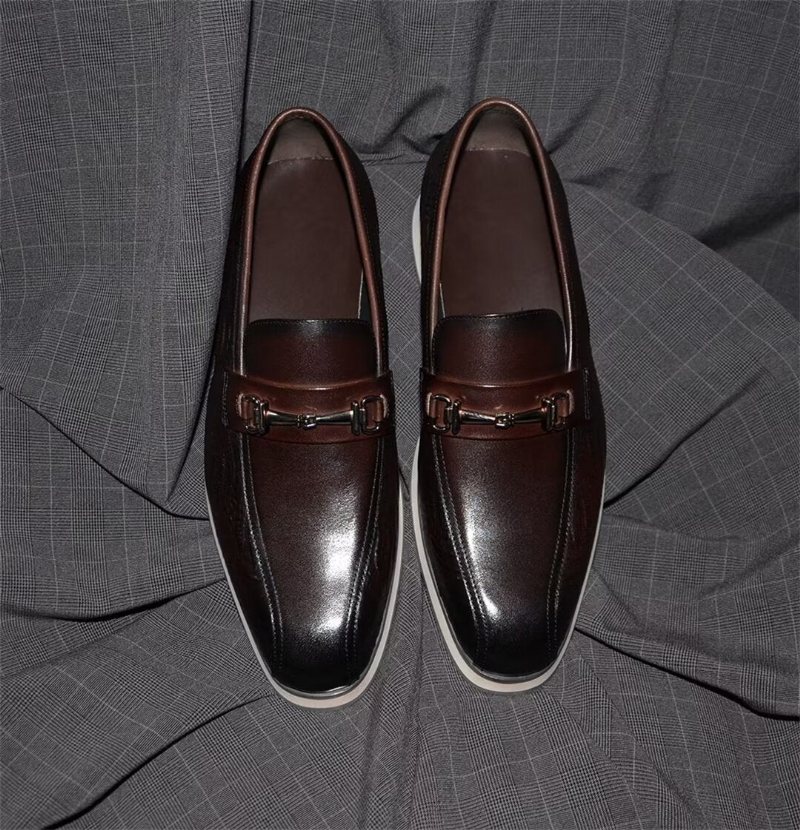 Ανδρικά Επίσημα Παπούτσια Διαχρονικά Elegance Slip-on Φόρεμα - Καφές