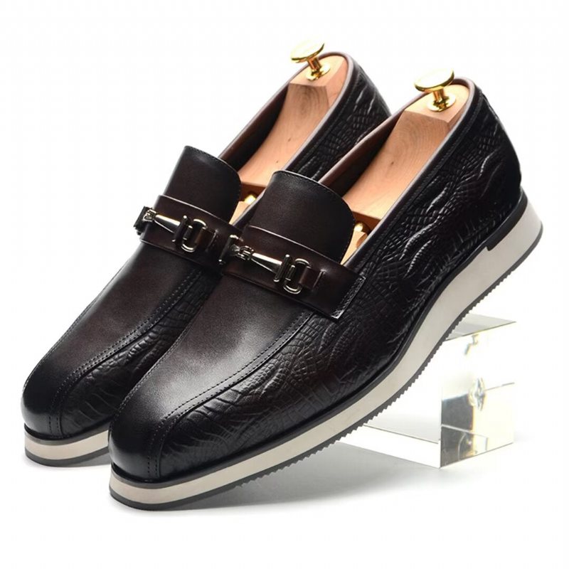 Ανδρικά Επίσημα Παπούτσια Διαχρονικά Elegance Slip-on Φόρεμα - Καφές