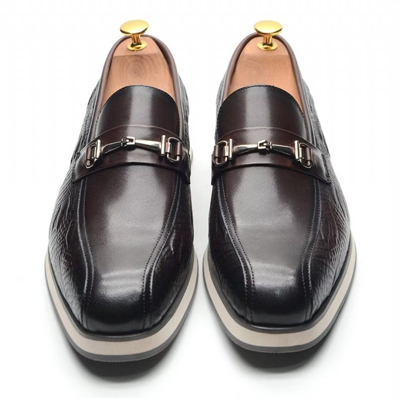Ανδρικά Επίσημα Παπούτσια Διαχρονικά Elegance Slip-on Φόρεμα - Καφές