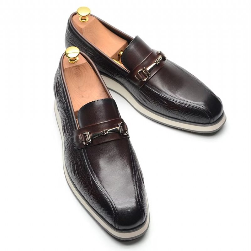 Ανδρικά Επίσημα Παπούτσια Διαχρονικά Elegance Slip-on Φόρεμα - Καφές