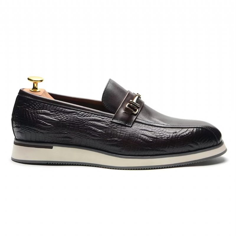 Ανδρικά Επίσημα Παπούτσια Διαχρονικά Elegance Slip-on Φόρεμα - Καφές