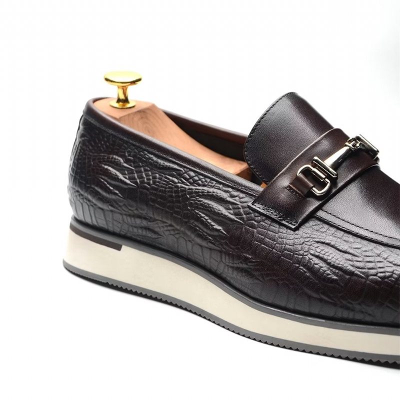 Ανδρικά Επίσημα Παπούτσια Διαχρονικά Elegance Slip-on Φόρεμα - Καφές