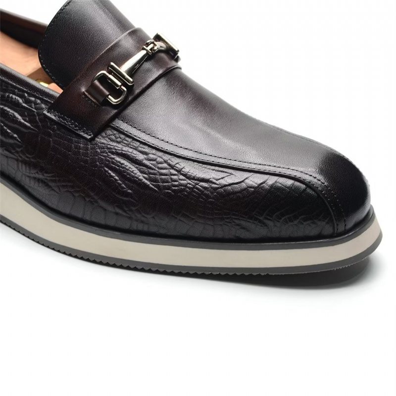 Ανδρικά Επίσημα Παπούτσια Διαχρονικά Elegance Slip-on Φόρεμα - Καφές