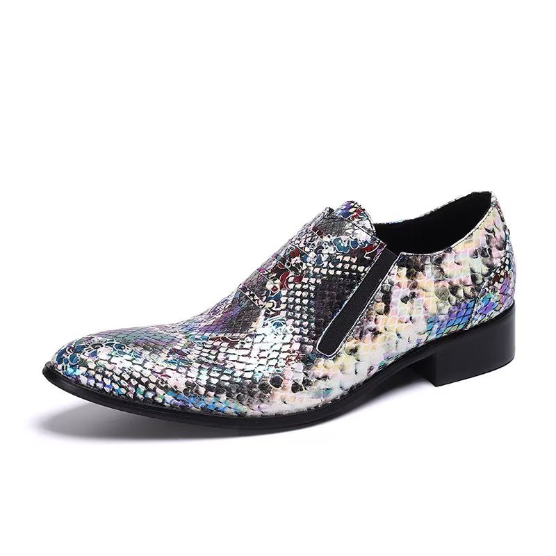 Ανδρικά Επίσημα Παπούτσια Πολυτελή Με Slip-on Εξωτικά Σχέδια Έξυπνα - Μπλε