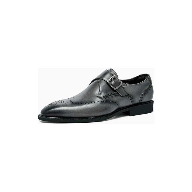 Ανδρικά Επίσημα Παπούτσια Υποδήματα Brogue Με Μυτερό Σχέδιο Εξωτικού Σχεδίου - Γκρι