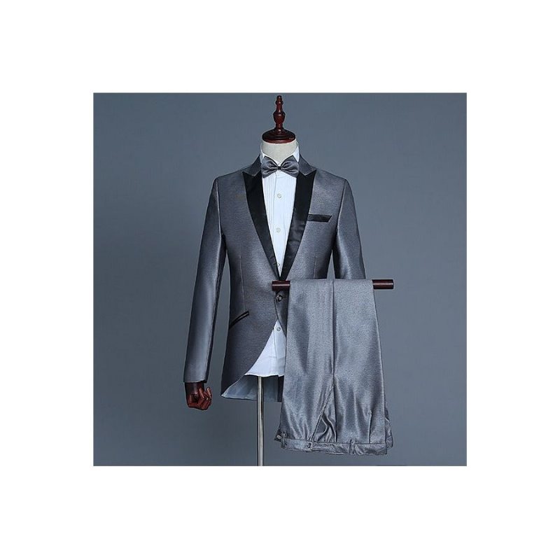 Ανδρικά Κοστούμια Skinny Fit High Top Suit - Γκρι