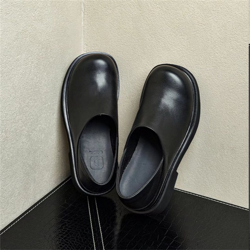 Ανδρικά Μποτάκια Δερμάτινα Slip-on Boots - Μαύρο