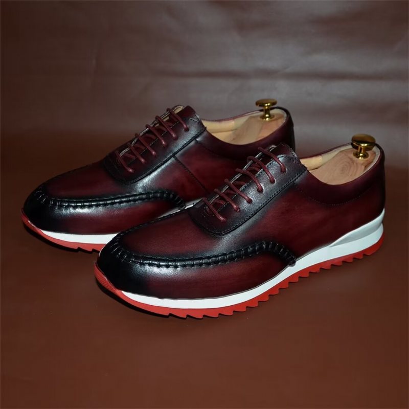 Ανδρικά Παπούτσια Casual Exotic Smooth Slip-on Φόρεμα - Καφέ