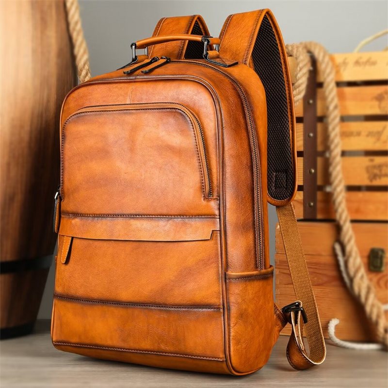 Ανδρικά Σακίδια Πλάτης Lavish Voyager Leather Tote - Μαύρο1