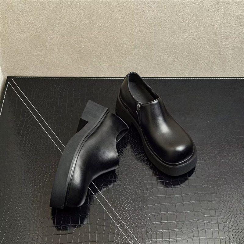 Ανδρικές Μπότες Slip-on Δερμάτινες - Μαύρος