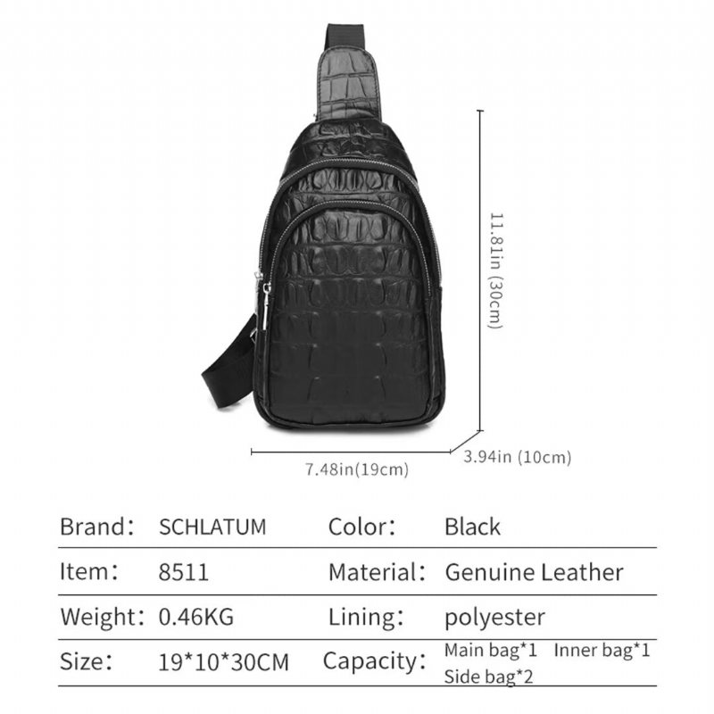 Ανδρικές Τσάντες Ώμου Chic Urban Leather Tote - Μαύρος