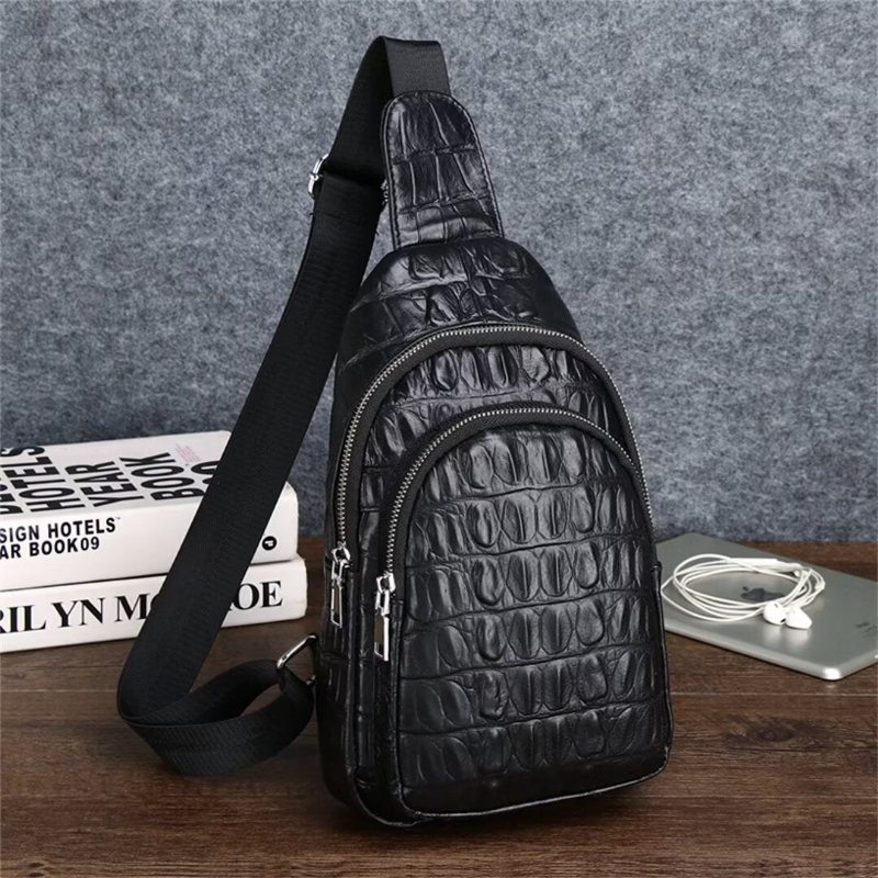 Ανδρικές Τσάντες Ώμου Chic Urban Leather Tote - Μαύρος