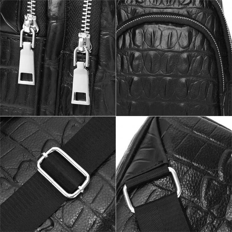 Ανδρικές Τσάντες Ώμου Chic Urban Leather Tote - Μαύρος