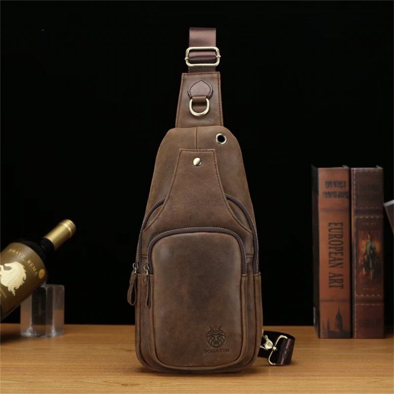 Ανδρικές Τσάντες Ώμου Executive Leather Day Tote - Καφέ 